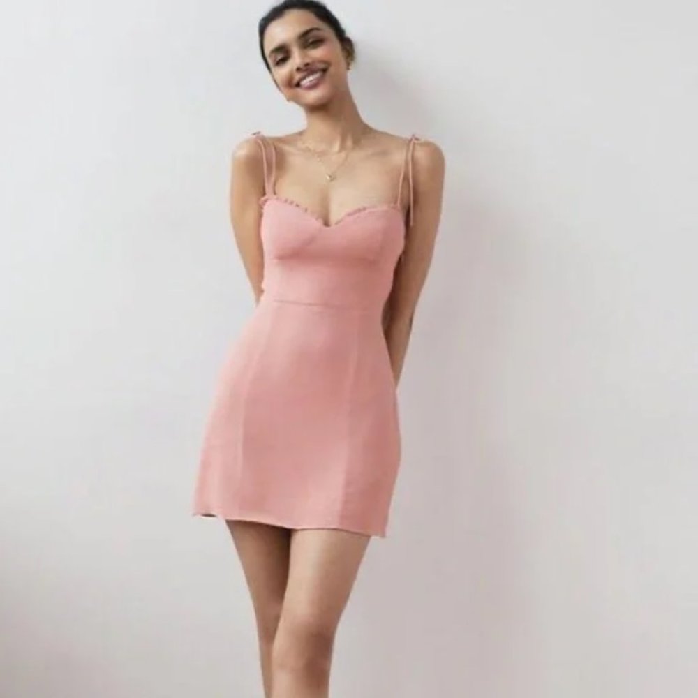 Wilfred fable dress Aritzia mini dress pink short dress NWT